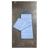 Assorted Sonoma Pillow and 3 Linens Including Yellow Geometric, Brown Stripe, and Blue Patterns