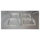 Kitchenware Set with Anchor Hocking Glass Bakeware, 8 Floral Glasses, and Crate & Barrel Plates