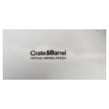 Kitchenware Set with Anchor Hocking Glass Bakeware, 8 Floral Glasses, and Crate & Barrel Plates