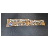 Decorative Collectibles Lot with Denver Broncos Sign, Wood Goose Rack, Arizona Piggy Bank, Miniature Cactus, and Shadow Box