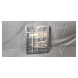 Decorative Collectibles Lot with Denver Broncos Sign, Wood Goose Rack, Arizona Piggy Bank, Miniature Cactus, and Shadow Box