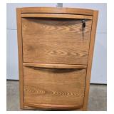 2-Drawer Wood Office Filing Cabinet with Lock and Key