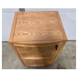 2-Drawer Wood Office Filing Cabinet with Lock and Key