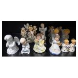 Collection of Vintage Porcelain Angel Figurines Enesco Homco Lefton