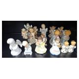 Collection of Vintage Porcelain Angel Figurines Enesco Homco Lefton