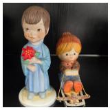 Collection of Vintage and Collectible Porcelain Figurines by Lefton, Homco, and Campbell
