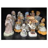 Collection of Vintage Porcelain Figurines by Lefton, Avon, and Others