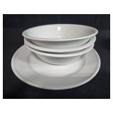 Assorted Dinnerware Set with Plates, Bowls, and Decorative Tray