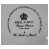 Set of Vintage Porcelain Teacups and Saucers with Sugar Bowl