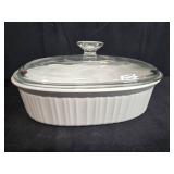 Glass Food Storage Containers and White Covered Casserole Dish