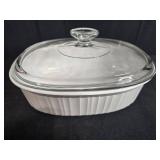 Glass Food Storage Containers and White Covered Casserole Dish
