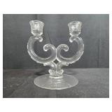 Collection of Crystal Glass Candle Holders with Dual and Single Designs
