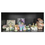 Vintage Easter Bunny and Spring Figurines Collection with Decor Accents