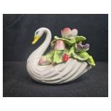 Collection of 6 Vintage Porcelain Swan Figurines Some Made in Japan