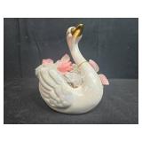 Collection of 6 Vintage Porcelain Swan Figurines Some Made in Japan