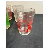 Set of Vintage Nursery Rhyme Glasses with Colorful Graphics