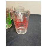 Set of Vintage Nursery Rhyme Glasses with Colorful Graphics