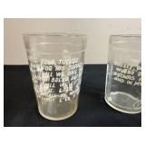 Set of Vintage Nursery Rhyme Glasses with Colorful Graphics