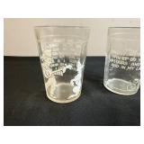 Set of Vintage Nursery Rhyme Glasses with Colorful Graphics