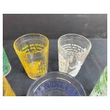 Set of Vintage Nursery Rhyme Juice Glasses Assorted Colors