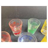 Set of Vintage Nursery Rhyme Juice Glasses Assorted Colors
