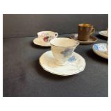 Set of 6 Vintage Teacup and Saucer Sets Made in Japan and Avon 1984