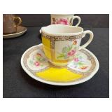 Set of 6 Vintage Teacup and Saucer Sets Made in Japan and Avon 1984