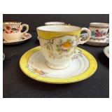 Collection of 6 Vintage Porcelain Demitasse Cups and Saucers