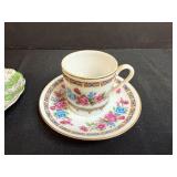 Collection of 6 Vintage Porcelain Demitasse Cups and Saucers