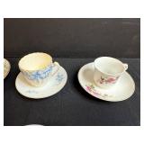 Set of 6 Vintage Porcelain Demitasse Cups and Saucers Japan and England