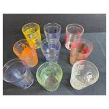 Set of Vintage Nursery Rhyme Juice Glasses Multicolor