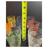 Set of Vintage Nursery Rhyme Juice Glasses Multicolor