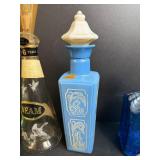 Collection of Vintage Glass Decanters and Bottles Assorted Colors and Styles