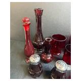 Collection of Vintage Avon Cape Cod Ruby Red Glassware