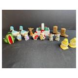 Collection of Ceramic Salt & Peppers Including Animals and Holiday Decor