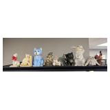Collection of Vintage Animal Figurines and Novelty Lamps