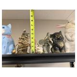 Collection of Vintage Animal Figurines and Novelty Lamps