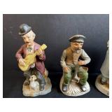 Set of Vintage Hand-Painted Ceramic Character Figurines