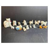Collection of Assorted Cat Figurines Ceramic and Porcelain