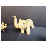 Collection of Vintage Animal Figurines Including Elephants and Big Cats