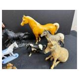 Collection of Mixed Horse Figurines Assorted Materials and Sizes