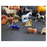 Collection of Mixed Horse Figurines Assorted Materials and Sizes