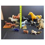 Collection of Mixed Horse Figurines Assorted Materials and Sizes