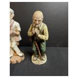 Set of Vintage Hand-Painted Elderly Figurines Collection