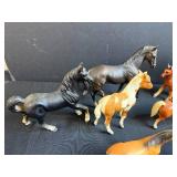 Collection of Vintage Plastic and Ceramic Horse Figurines