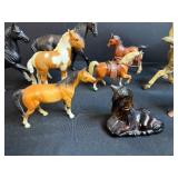 Collection of Vintage Plastic and Ceramic Horse Figurines