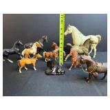 Collection of Vintage Plastic and Ceramic Horse Figurines