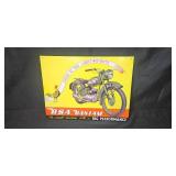 Vintage Powr-Kraft Saber Saw, Craftsman Drill, Hardware Organizer, and BSA Bantam Sign Set