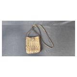 Brahmin Embossed Leather Crossbody Purse with Dust Bag and Baggallini Fabric Shoulder Bag
