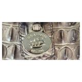 Brahmin Embossed Leather Crossbody Purse with Dust Bag and Baggallini Fabric Shoulder Bag